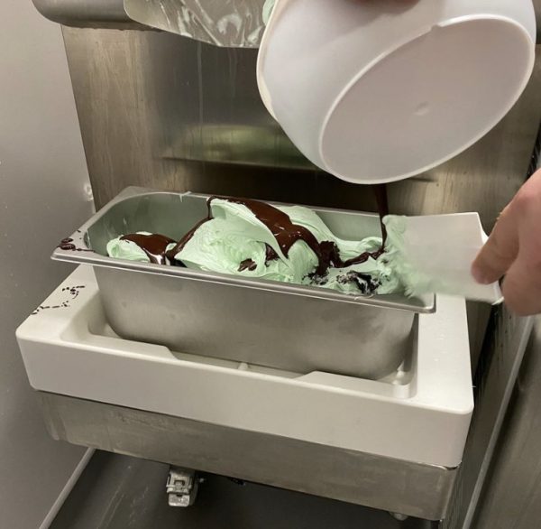 Ice cream in production